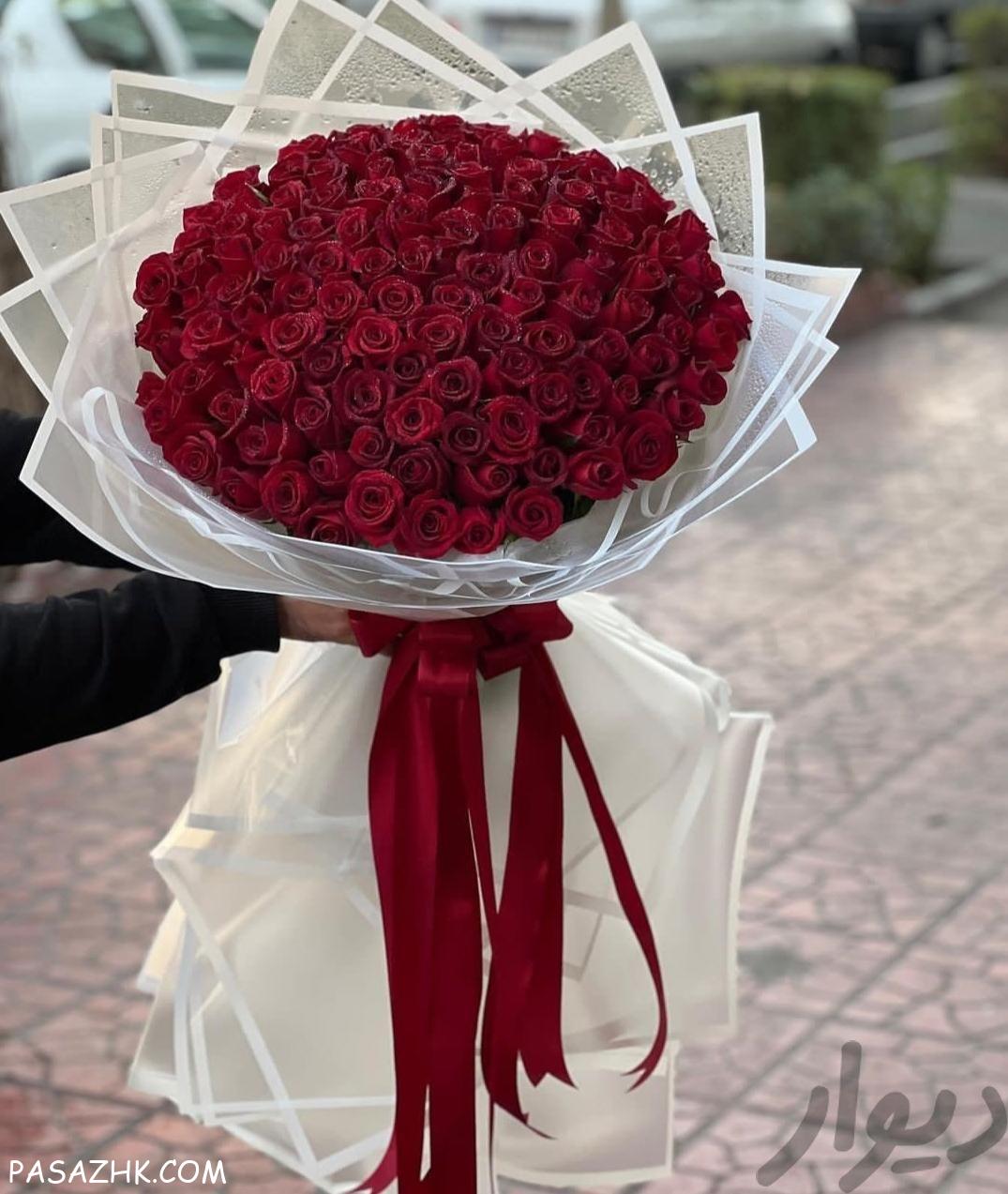 گلفروشی ،گل عروس .دسته گل رز هلندی