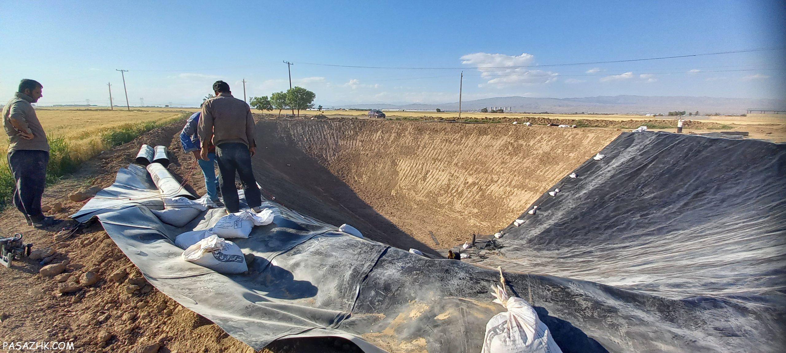 فروش،اجرا،راه اندازی استخرهای ذخیره آب کشاورزی