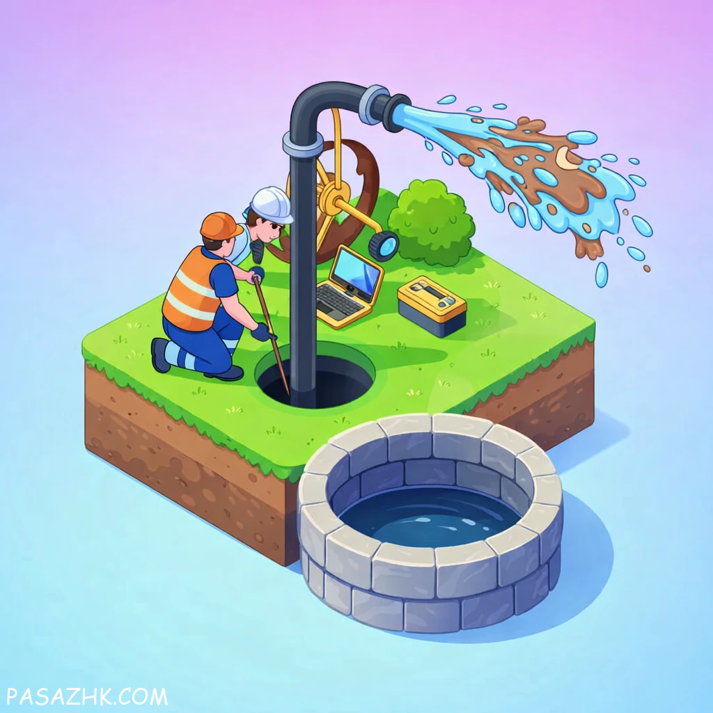 لایروبی چاه آب به روش ایرلیفت